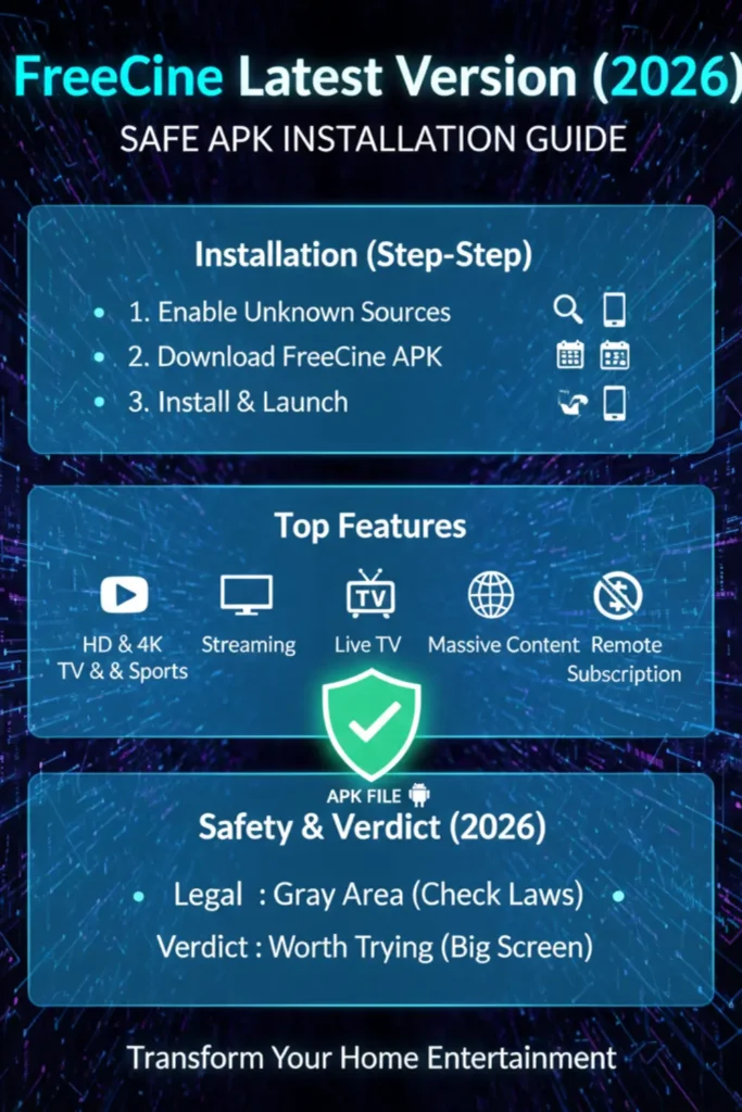 Download latest FreeCine version – Safe APK Installation Guide (2026)