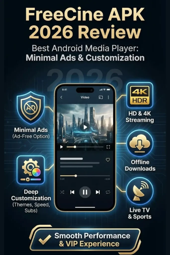 FreeCine APK 2026 Review: Best Media Player for Android with Minimal Ads & Customization