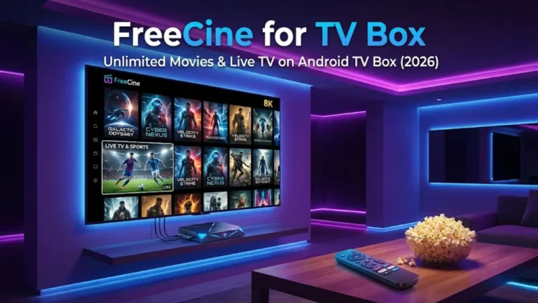 FreeCine for TV Box – Unlimited Movies & Live TV on Android TV Box (2026)