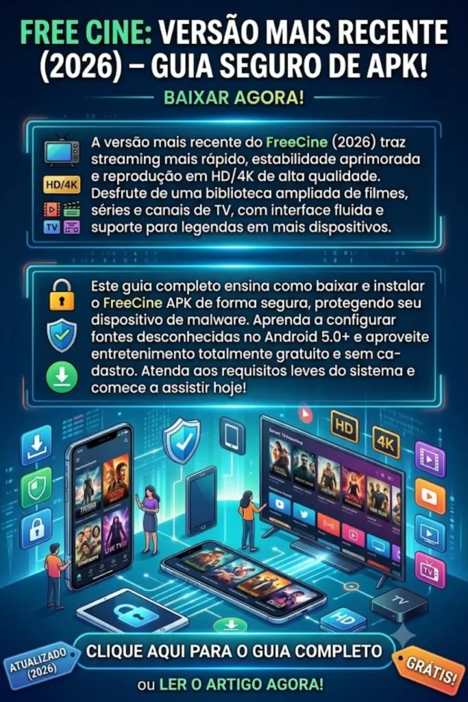Baixe a Versão Mais Recente do FreeCine – Guia Seguro de Instalação do APK (2026)