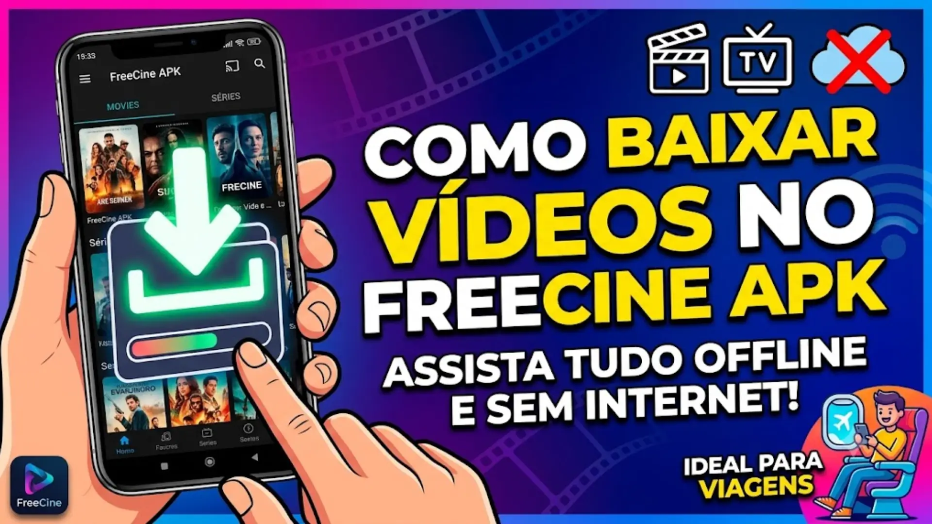 Como Baixar Vídeos para Assistir Offline no FreeCine APK