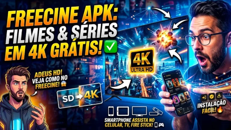 FreeCine APK Streaming em 4K – Assista a Filmes e Séries em Ultra HD