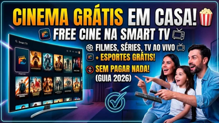 FreeCine na Smart TV – Como Instalar e Assistir Filmes Grátis na Tela Grande (2026)
