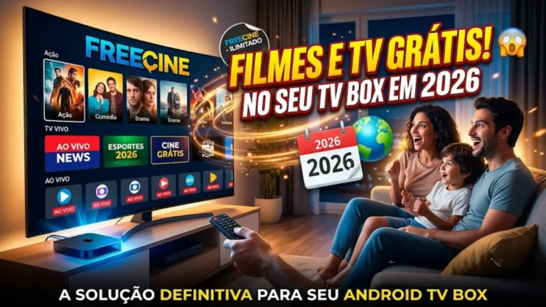 FreeCine para TV Box – Filmes Ilimitados e TV ao Vivo no Android TV Box (2026)