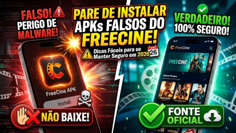 Pare de Instalar APKs Falsos do FreeCine! Dicas Fáceis para se Manter Seguro em 2026