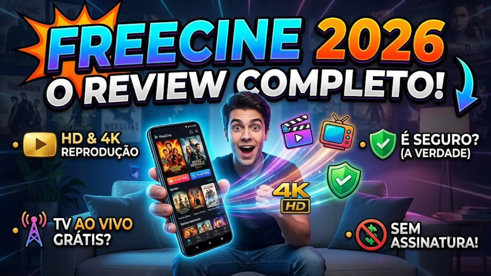 Review Completo do FreeCine APK 2026 – Filmes, TV ao Vivo, Reprodução em HD e Segurança