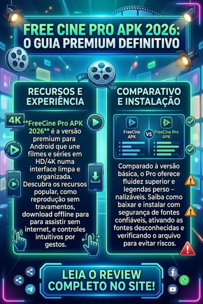 FreeCine Pro APK 2026 – Recursos Premium, Streaming em HD e Tudo o Que Você Precisa Saber