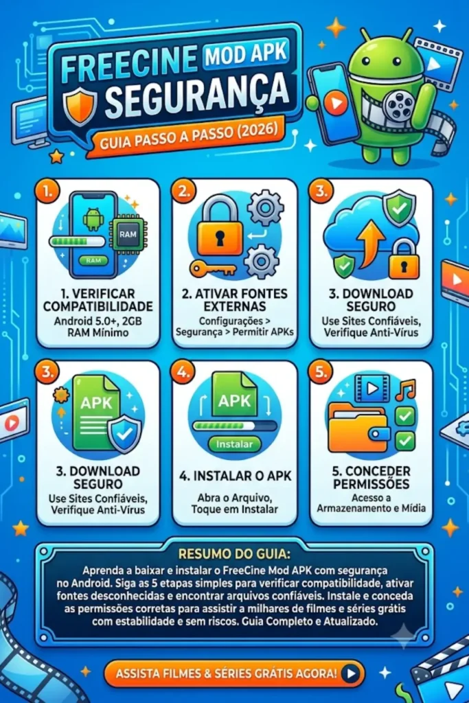 Como Baixar e Instalar o FreeCine Mod APK com Segurança