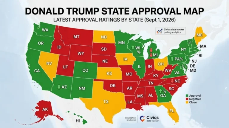 Donald Trump State Approval Map: Latest Approval Ratings by State